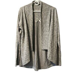 Athleta Women Size Small Nirvana Wear Two Ways Wrap Cardigan‎ Gray Preppy Modern